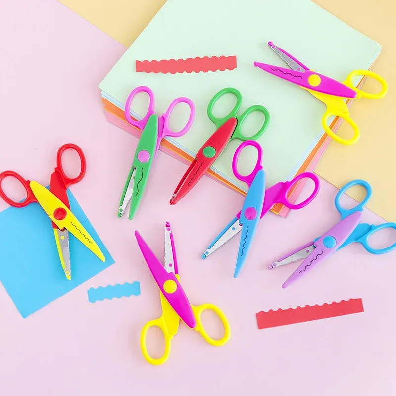 Creative wave pattern lace scissor card DIY paper cutting