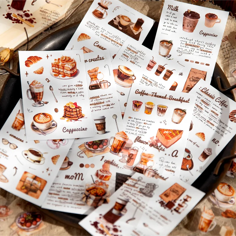 20pcs/1lot Pre-cut Coffee Theme Sticker