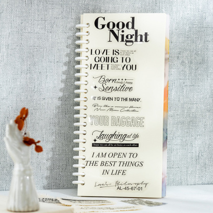 100 Pcs/Pack English Themed PET Stickers