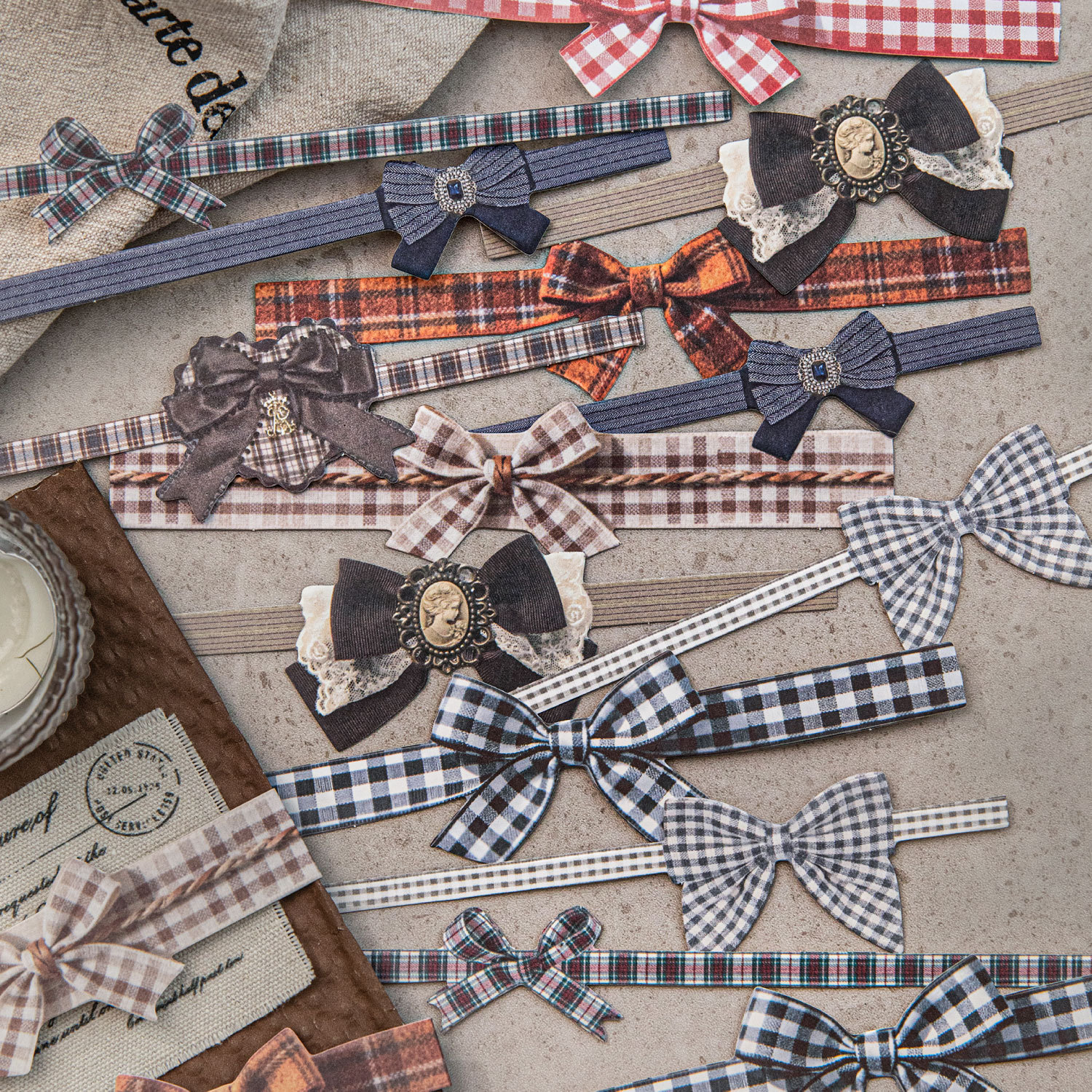 20Pcs Bow Strip Theme Sticker