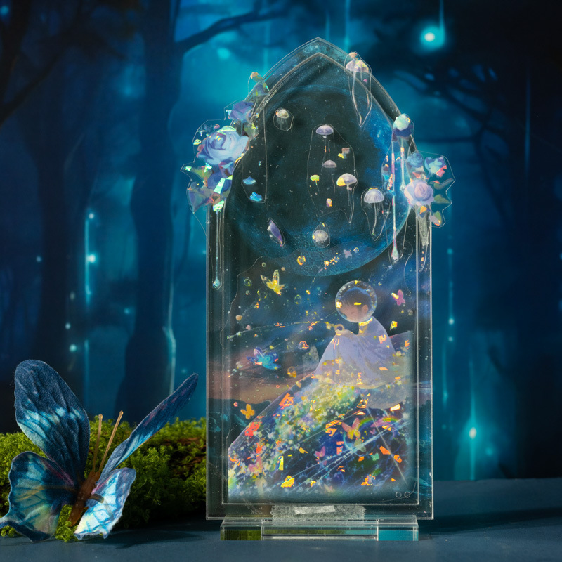 10 Pcs/Pack Forest Theme Shell Light PET Stickers