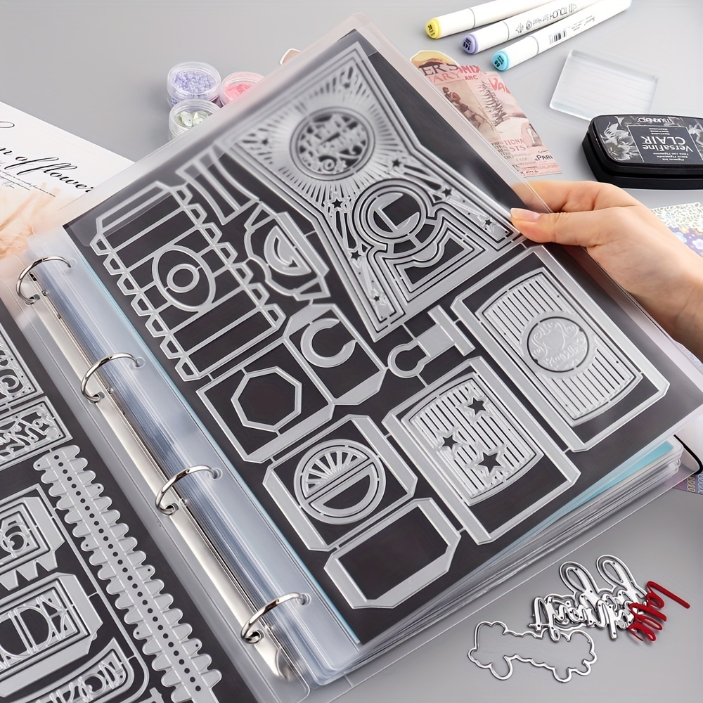 A4 Size Die And Stamp Storage Folder Storage Book Binder Pockets Bags