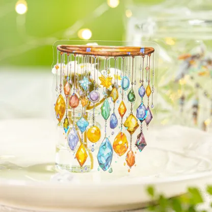 10pcs/1lot Floral crystal themed PET Stickers