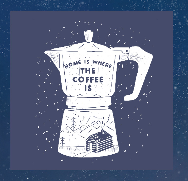 Moodtape Studio Coffee Starry Sky Bowknot Wooden Stamp