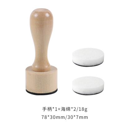 Wooden Handle Coloring Sponge, Ink Blending Tool with Replaceable Sponge