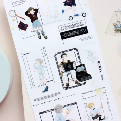 Moodtape Studio Film Calendar Label Set Rubber Stamp