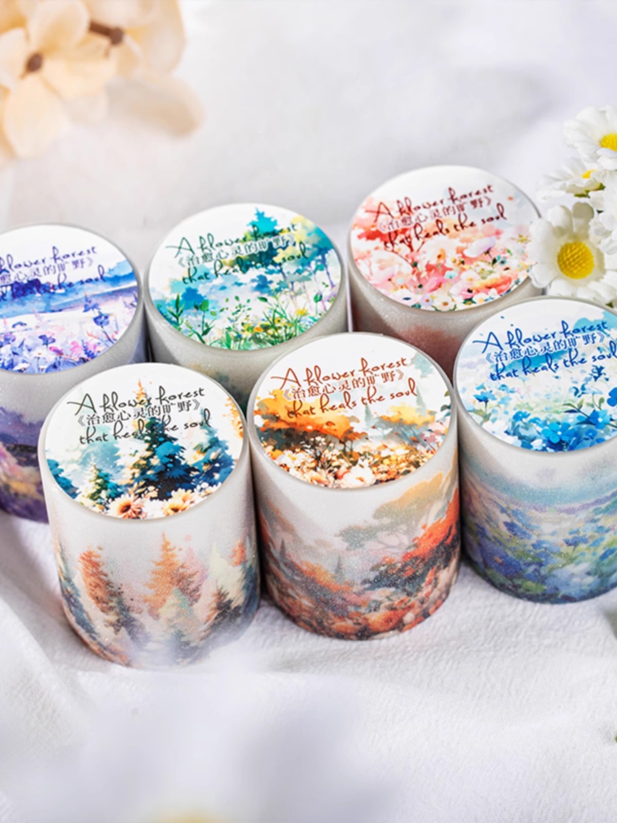 Retro Sticker Plant Scenery Pet Tape