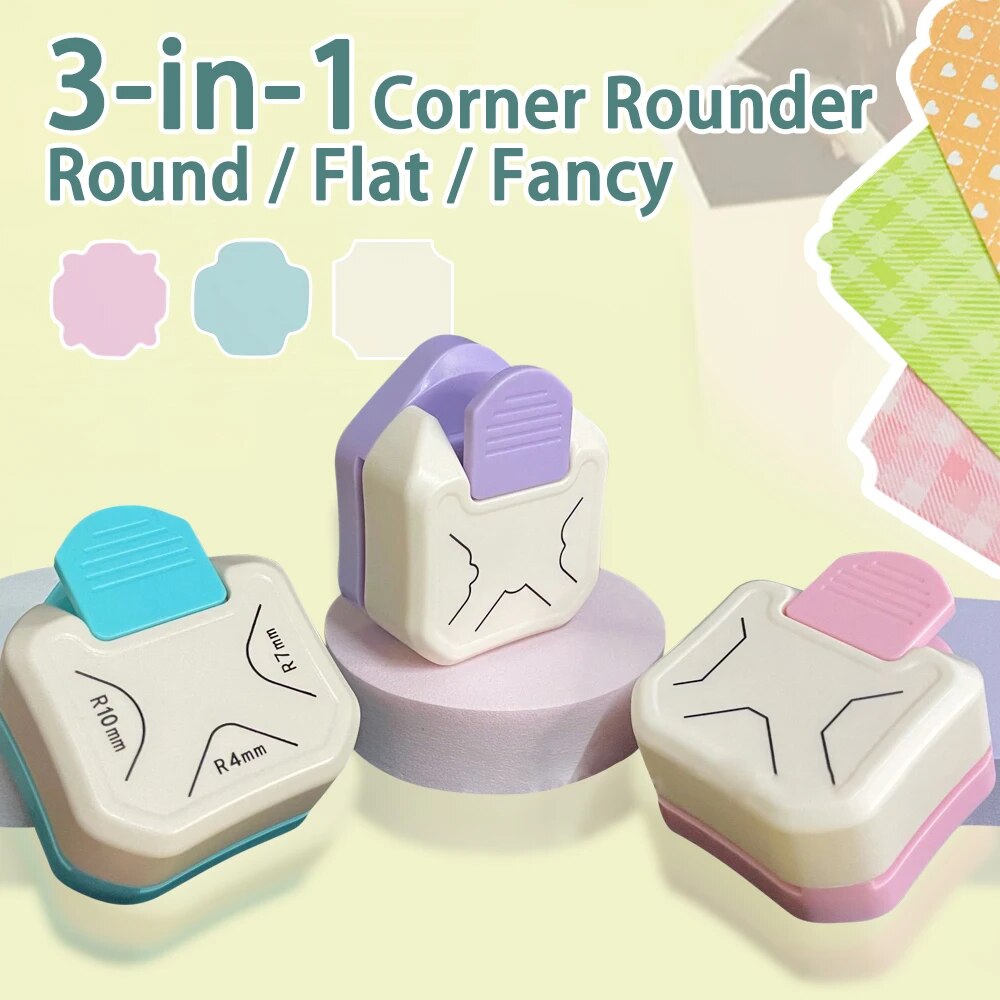3 In 1 Corner Rounder Punch Paper Cutter Card Making and Scrapbooking Tool