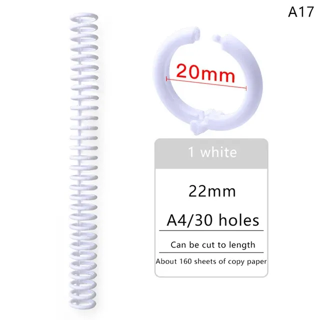30 hole loose leaf plastic binding ring spiral ring binding for A4 paper notebooks
