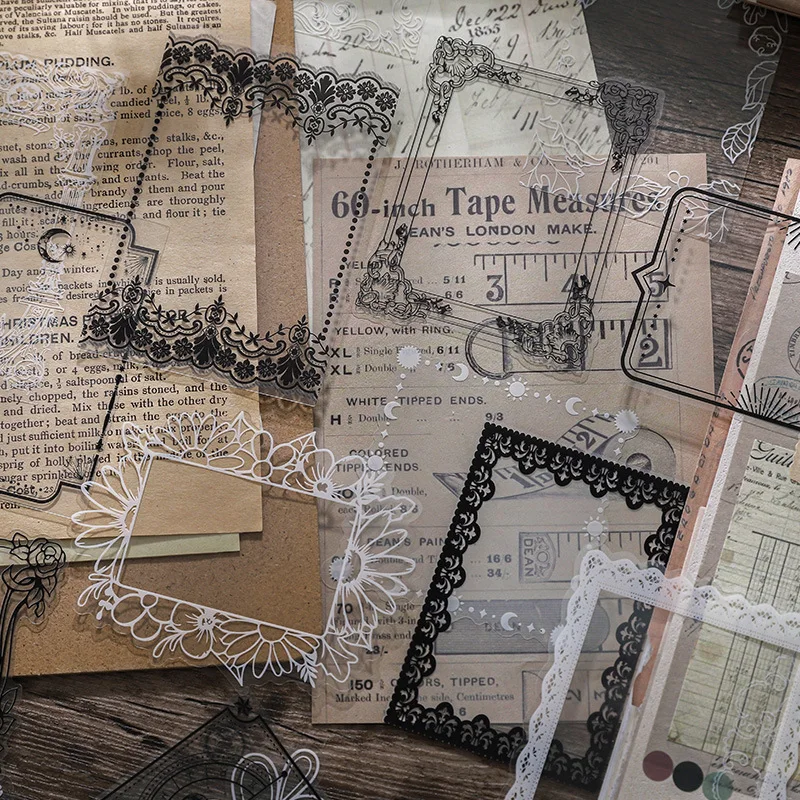 10 pcs/lot Vintage Lace Border Sticker Pack