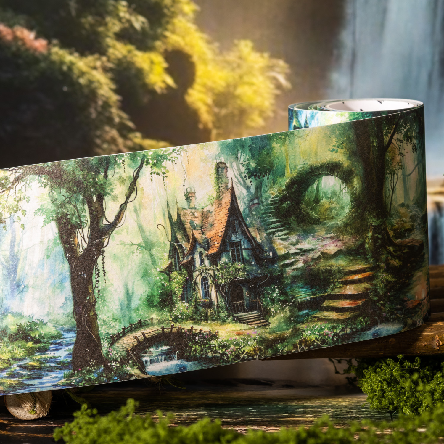 Forest theme large size Washi tape 3.15*78.74 inches