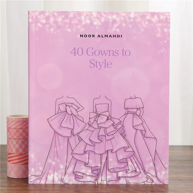 40 Gowns to Style Fashion Evening Dress Banquet Coloring Coated Book