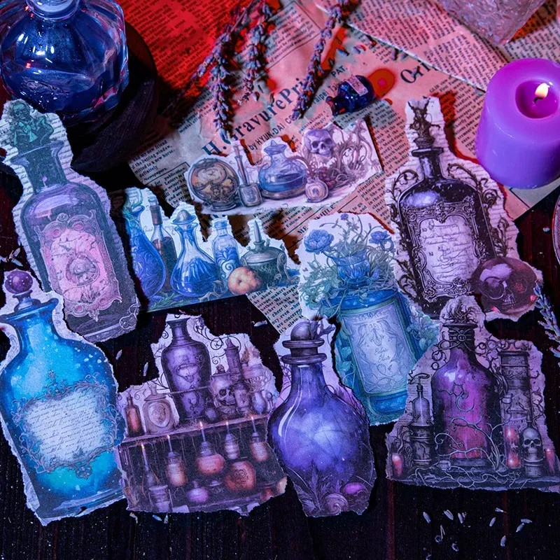 30pcs Retro Magic Potion Themed Scrapbook Paper