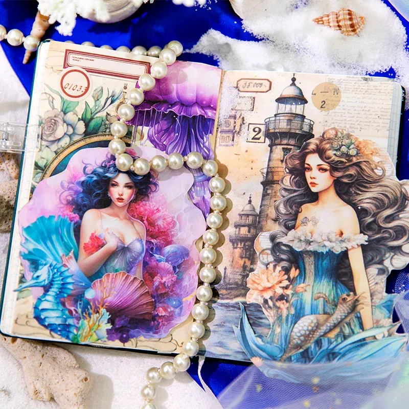 30 Pcs/Pack Undersea Fantasy Castle Series Decorative Paper