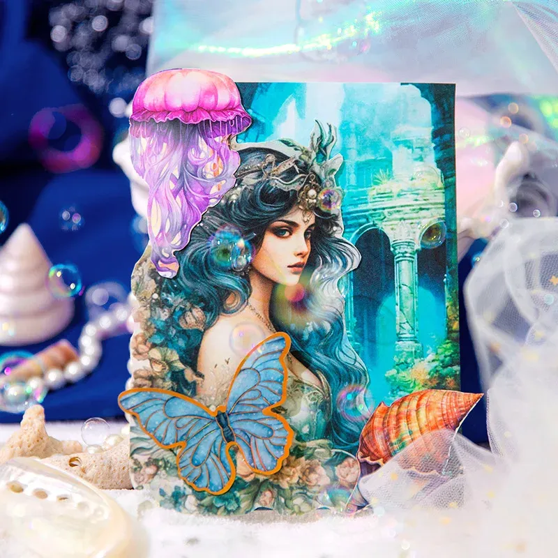 30 Pcs/Pack Undersea Fantasy Castle Series Decorative Paper