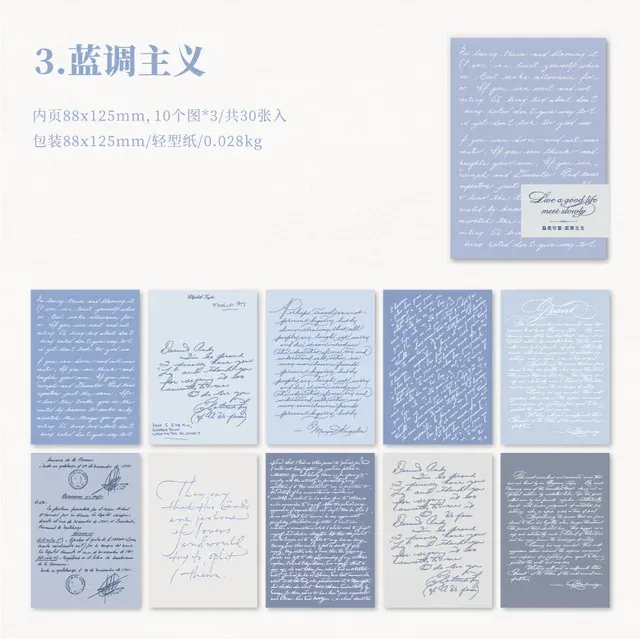 30pcs/lot gentle and easy-going Scrapbooking Material Paper