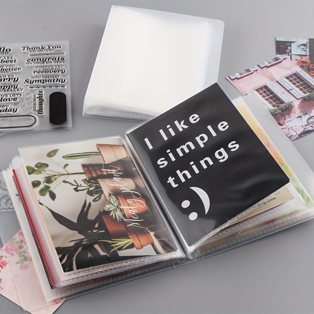A6 Size Clear Sticker Photo Storage Album With 40 Pages Folder Bags