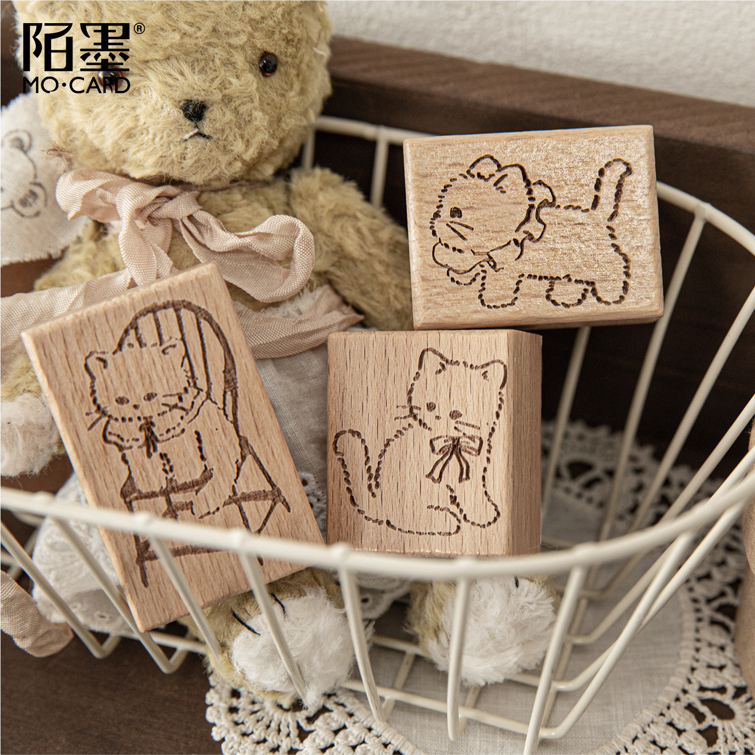 1pc Vintage Baking Beech Wood Stamp