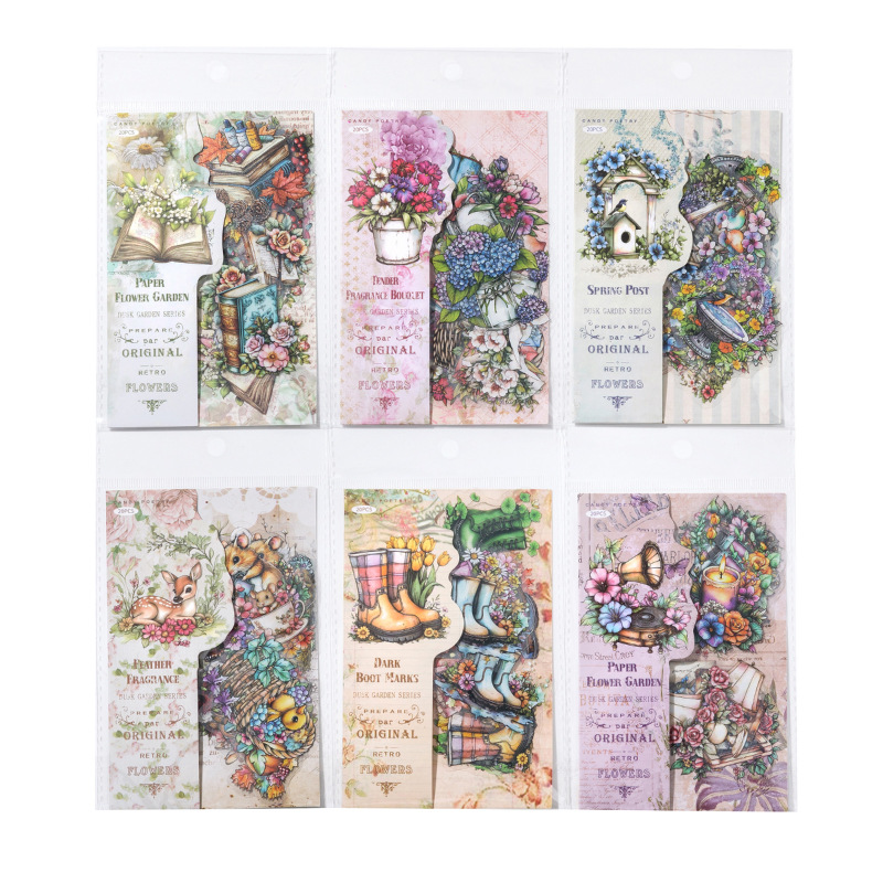 20Pcs/Pack Garden Animal Themed PET Stickers