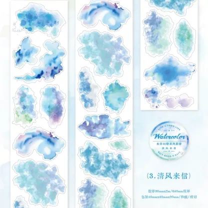 90mm x 2m Watercolor ink Washi tape