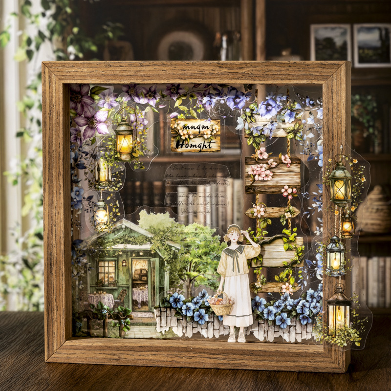 20Pcs/Pack Books Flower Ladder Street Light Theme PET Strip Sticker