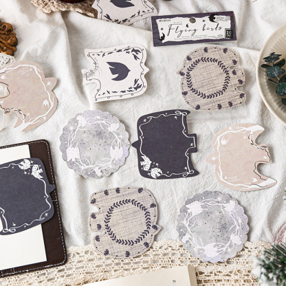 10Pcs Vintage Flower Butterfly Writable Paper