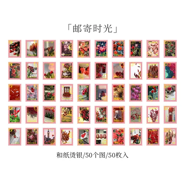 50pcs/lot KSpring Stamp Theme Stickers
