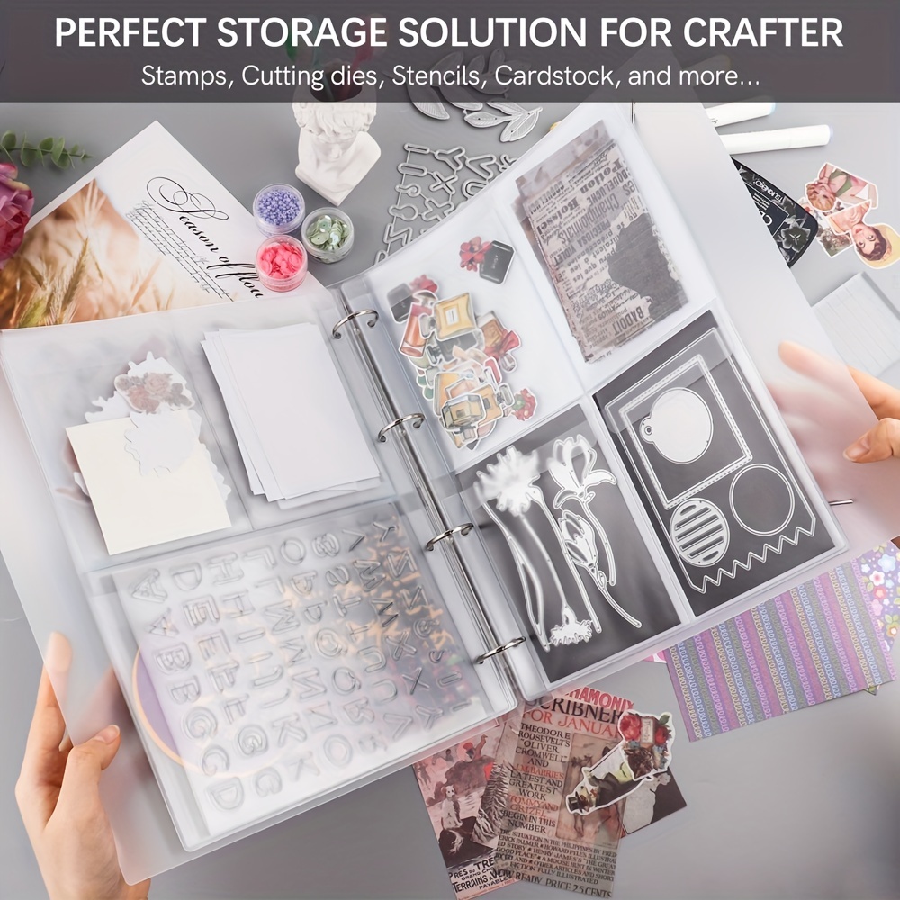 A4 Size Die And Stamp Storage Folder Storage Book Binder Pockets Bags
