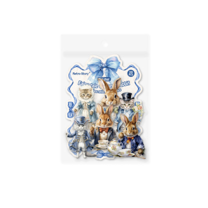 20Pcs/Pack Fairy Tale Alice Character PET Stickers