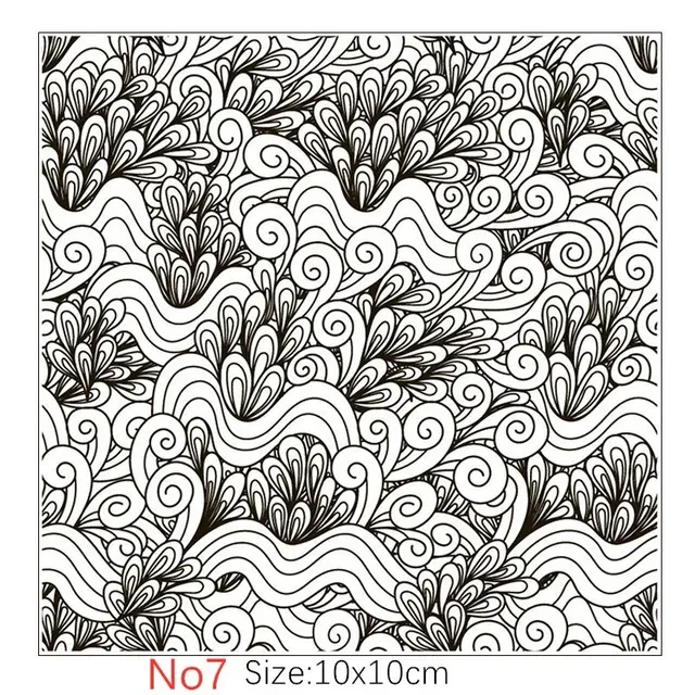 Texture Stamp Sheets Mandala Pattern DIY Embossing Art Clay Pottery Tools