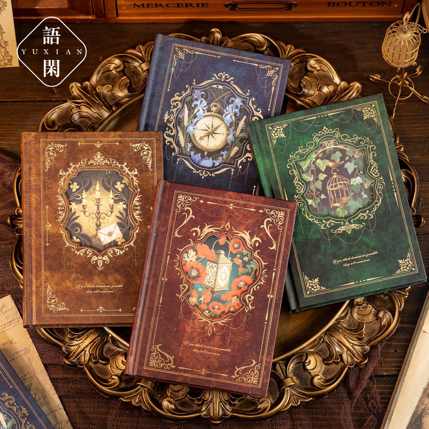 192Pcs/Pack Vintage Baroque Theme Diary