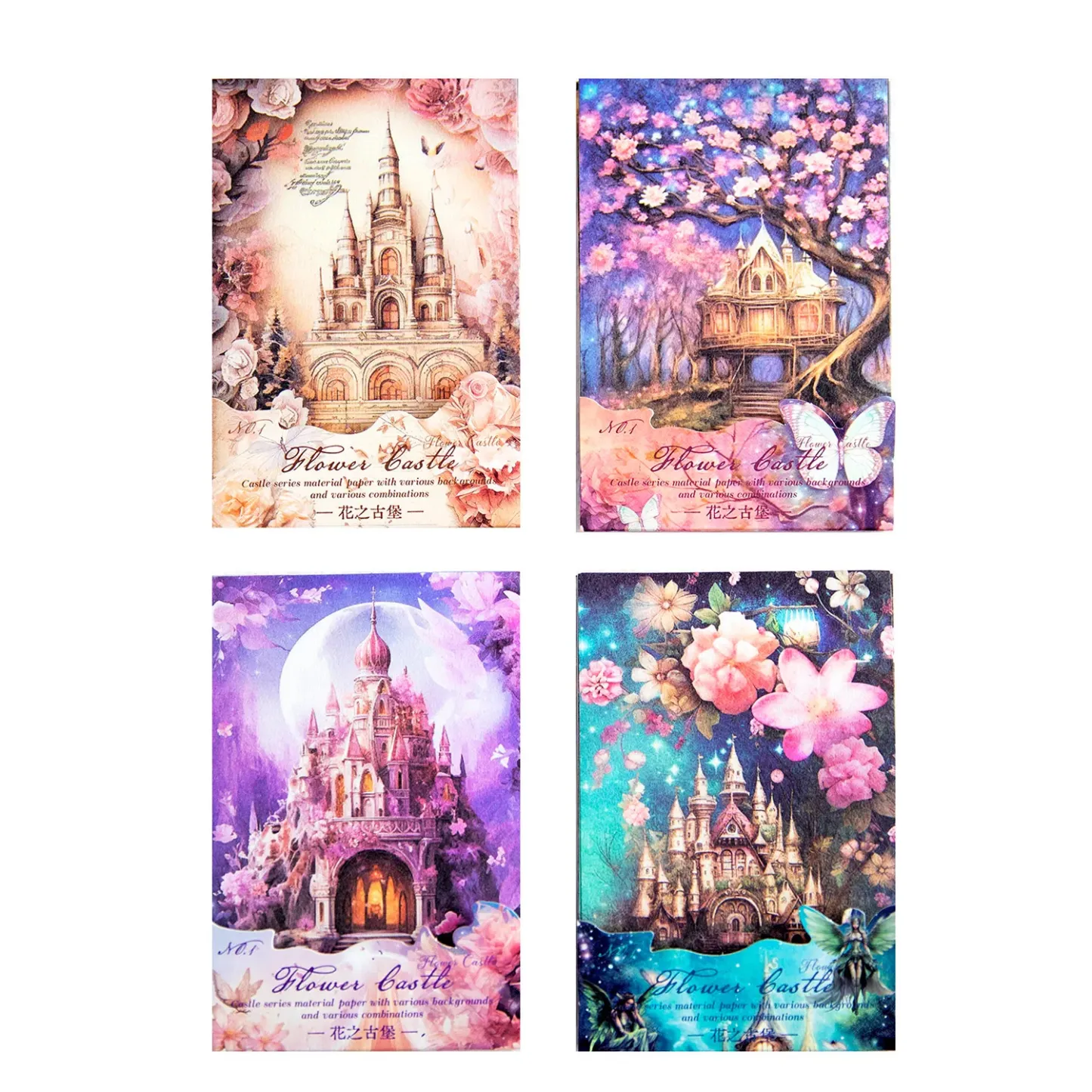 40pcs/lot Floral Fantasy Castle Theme Background Material Paper
