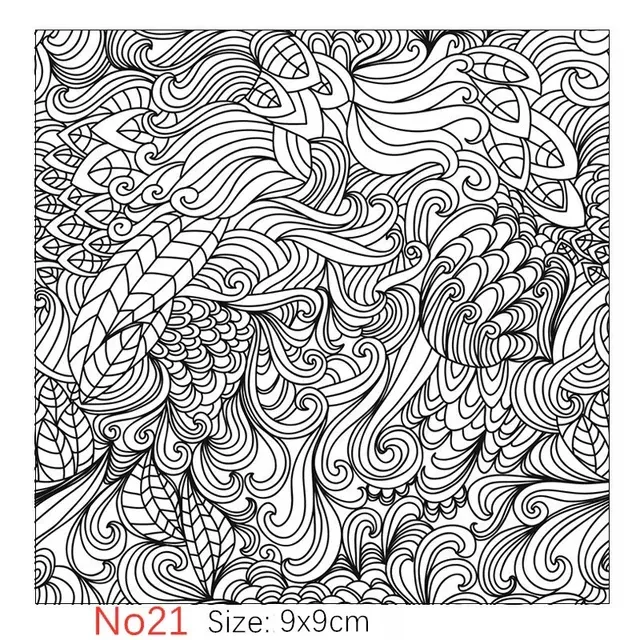 Texture Stamp Sheets Mandala Pattern DIY Embossing Art Clay Pottery Tools