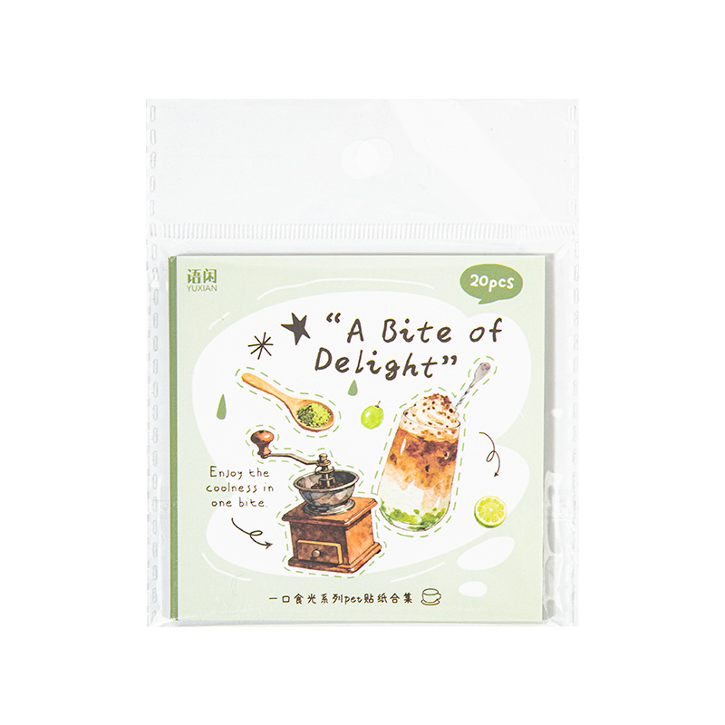 20Pcs Food Theme PET Stickers