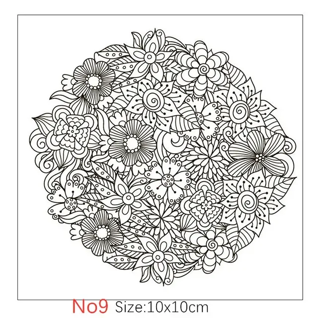 Texture Stamp Sheets Mandala Pattern DIY Embossing Art Clay Pottery Tools