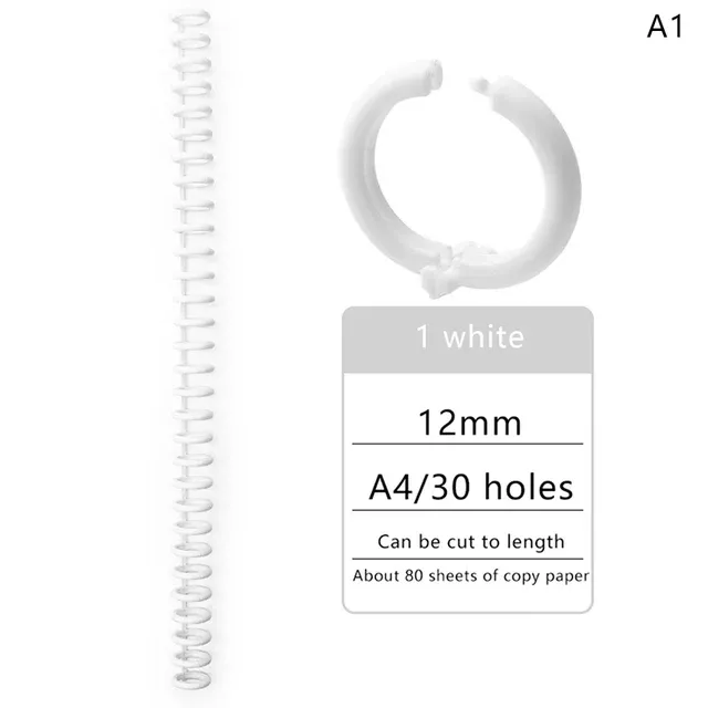 30 hole loose leaf plastic binding ring spiral ring binding for A4 paper notebooks