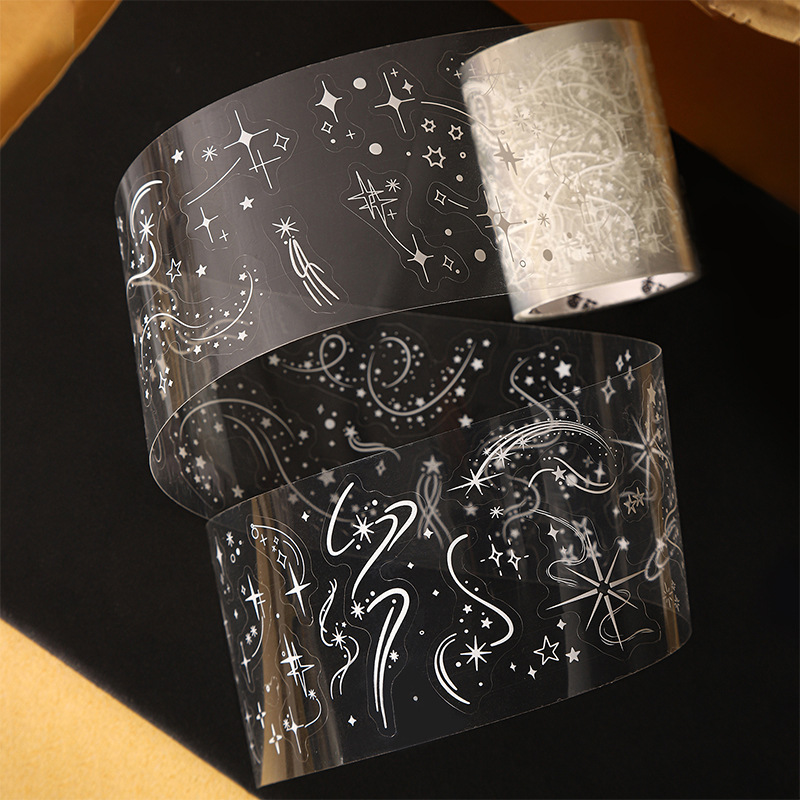 Floral Butterfly Bow Bubble Element PET Tape 1.97 × 78.74 inch