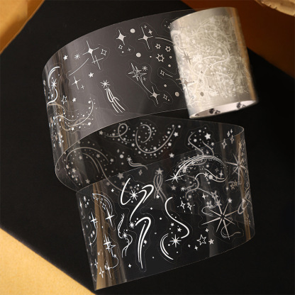 Floral Butterfly Bow Bubble Element PET Tape 1.97 × 78.74 inch