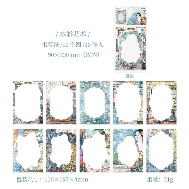 10pcs/pack Aesthetic Scrapbooking Scene Theme-JournalTale