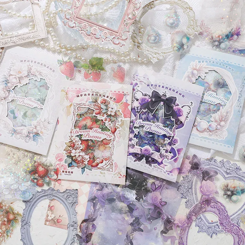 35 pcs/lot Colorful Frame Butterfly Sticker Material Pack