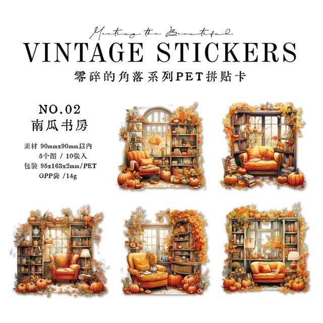 10pcs/lot Creative Vintage Corner Collage Card for Journal Scrapbooking
