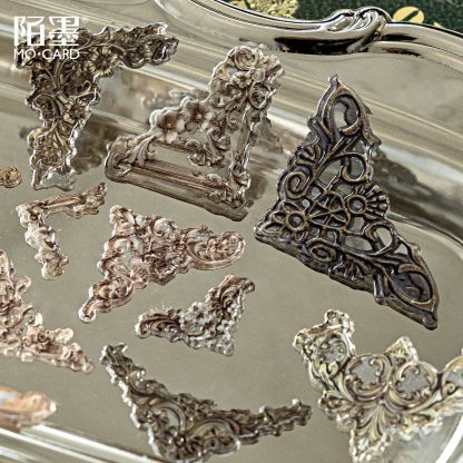 1Pcs/Pack Retro Embossed Frame Epoxy Sticker