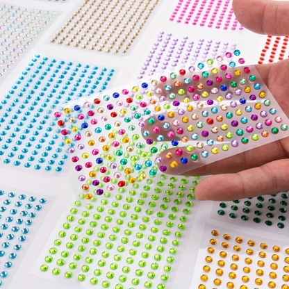 6MM/0.24IN Rhinestone Stickers for DIY Crafts Nails Makeup & More!
