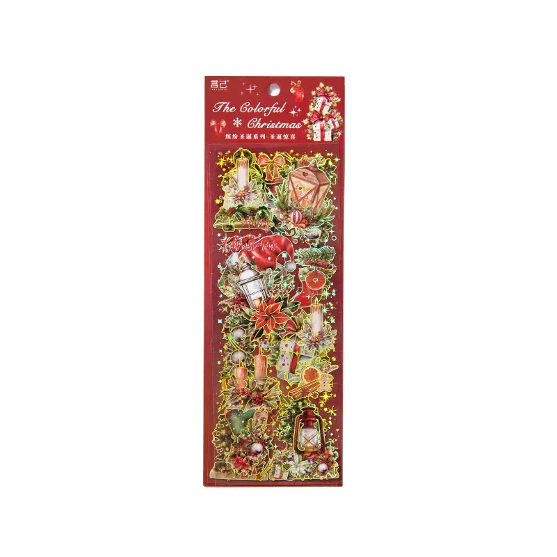 3pcs/lot Colourful Christmas Diary Planner Decorative Craft Stickers