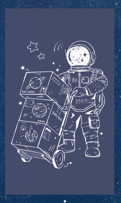 Moodtape Studio Coffee Starry Sky Bowknot Wooden Stamp