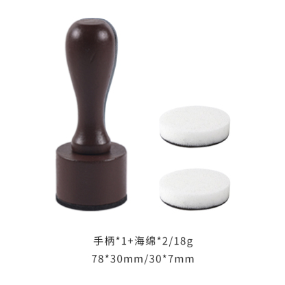 Wooden Handle Coloring Sponge, Ink Blending Tool with Replaceable Sponge