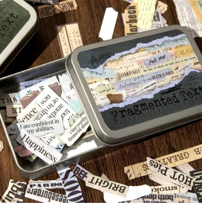 200pcs/1lot Fragment Text Scrapbook Sticker