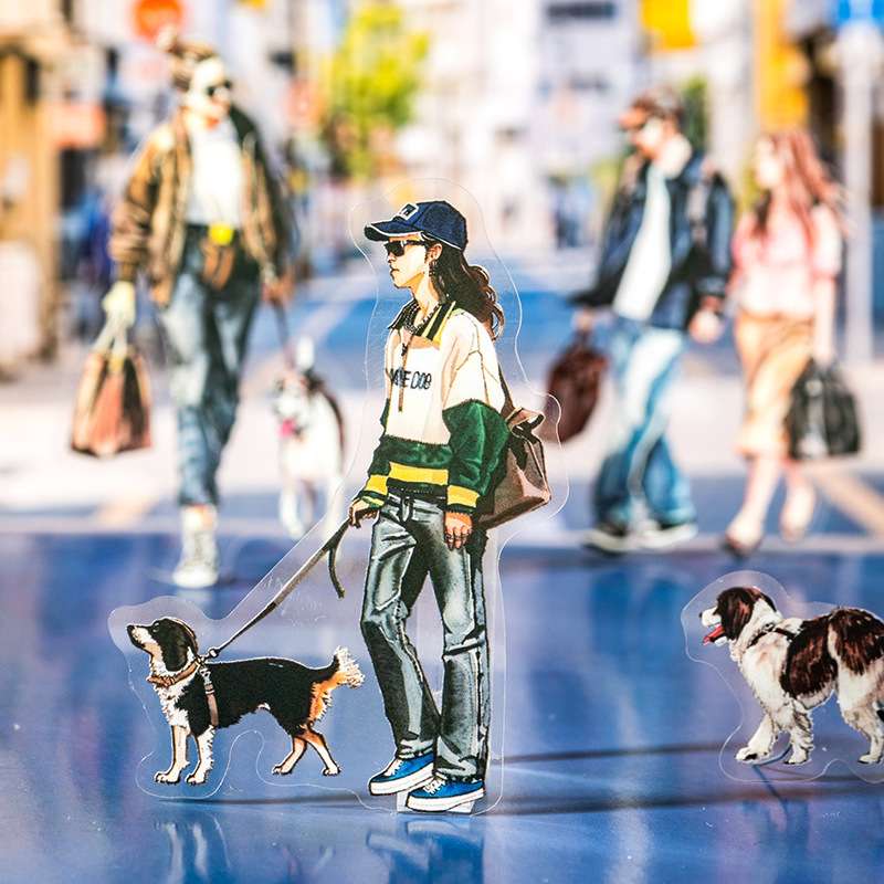 20pcs/Pack City Shopping People PET Stickers