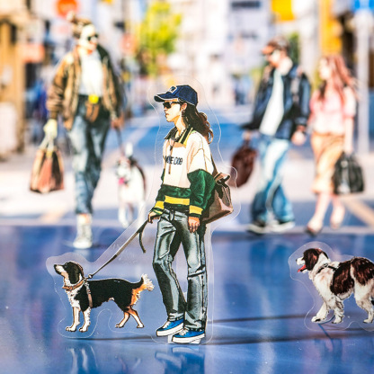 20pcs/Pack City Shopping People PET Stickers