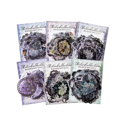 40pcs/1 lot Lace Frame Scrapbook Decorative Stickers